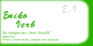 eniko verb business card